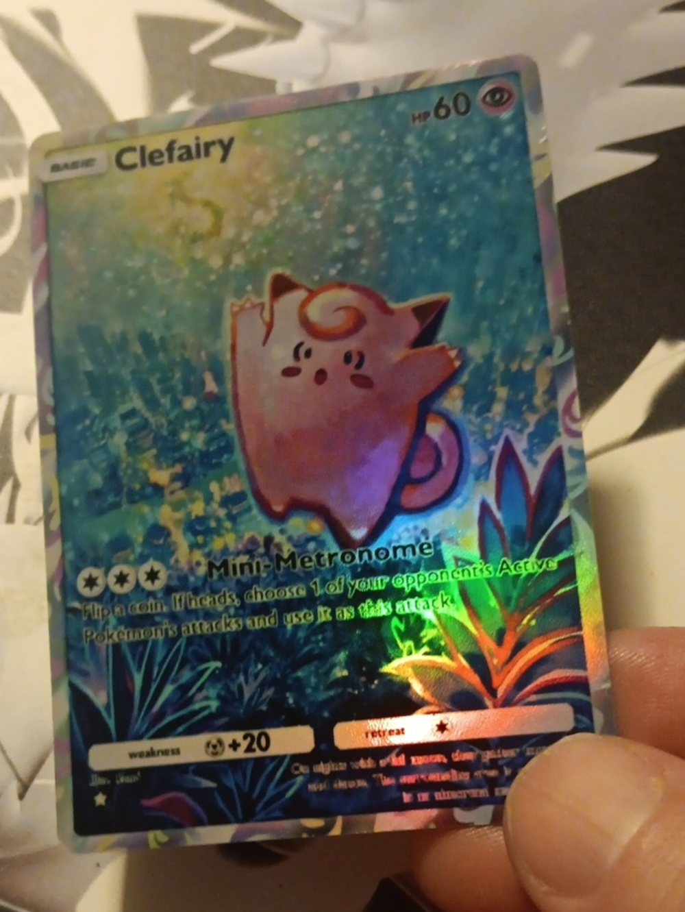 Clefairy Card - Pink Holographic Collectible